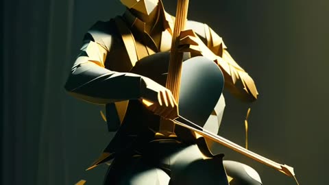 A miniature paper orchestra 🎻📄 .#aiart #generativeart