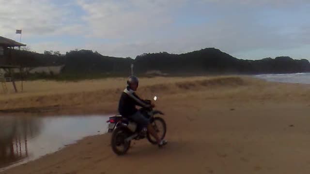 Jammed the motorcycle!