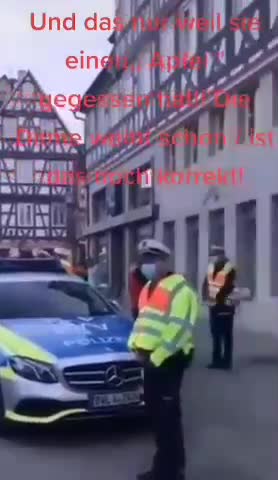 German Woman Accosted For Eating an Apple