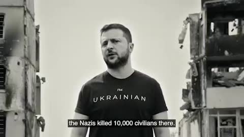 Ukraine's Zelensky Delivers Remarks in Borodyanka on May 8