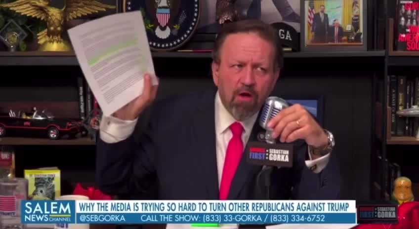 Gorka : Trump is the only one capable of destroying the deep state