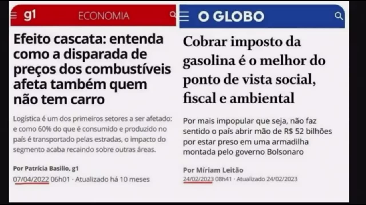 Programa Pânico falando de como a mídia muda a notícia dependendo de quem é o presidente.