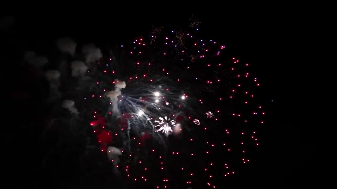 beach front fireworks