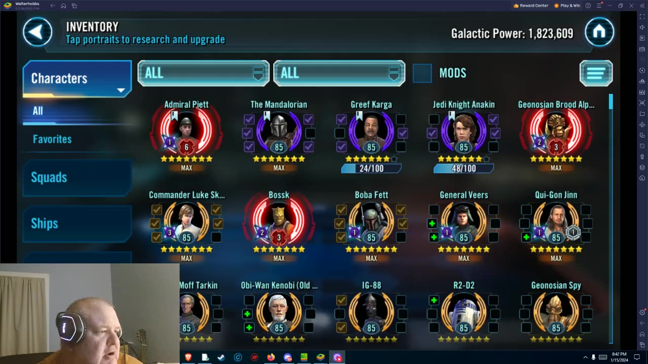 Star Wars Galaxy of Heroes Original F2P account update 4