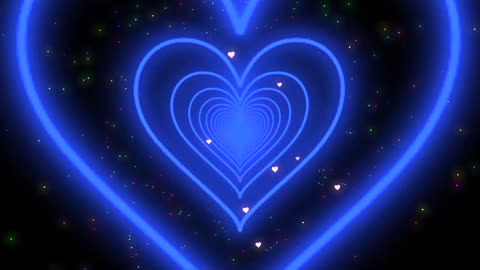 992. Heart Background💙Blue Motion Graphics Heart Heart