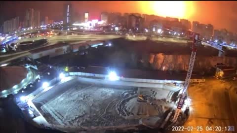 Ukraine war: Huge explosion in Kiev