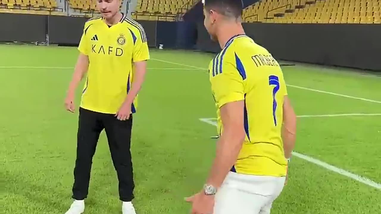 Mr.Beast & Ronaldo practice Foot Ball