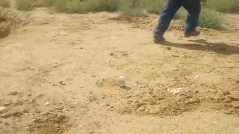 Blue vest falls backward dirt gap