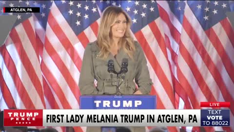 Melania Trump on beating the covid pandemic.