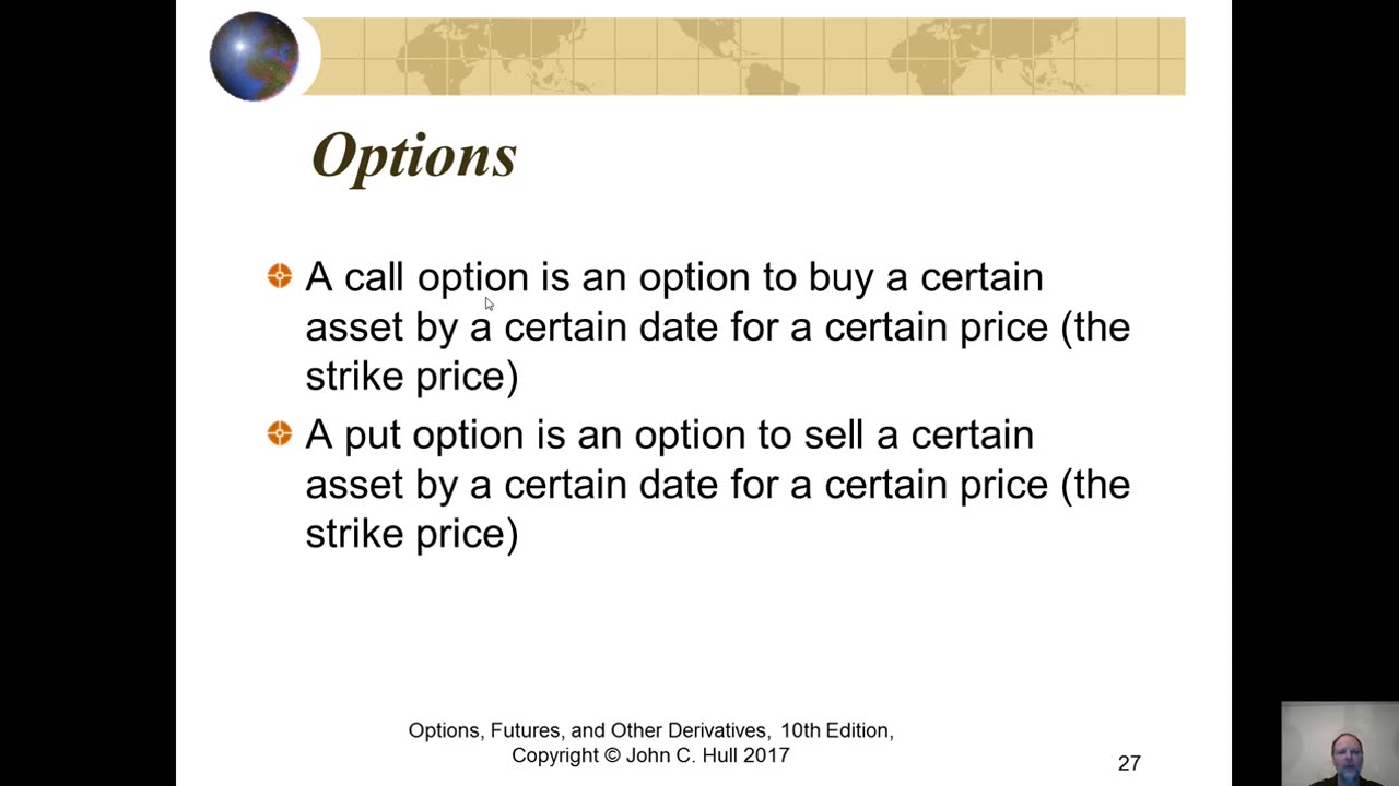 Chapter 1 Introduction: Options, Futures, and other Derivatives (Hull 10th)