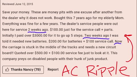 Repair Diary. Error E5. AC Ripple. Same-day worldwide Acorn stairlift troubleshooting (604) 512-9567