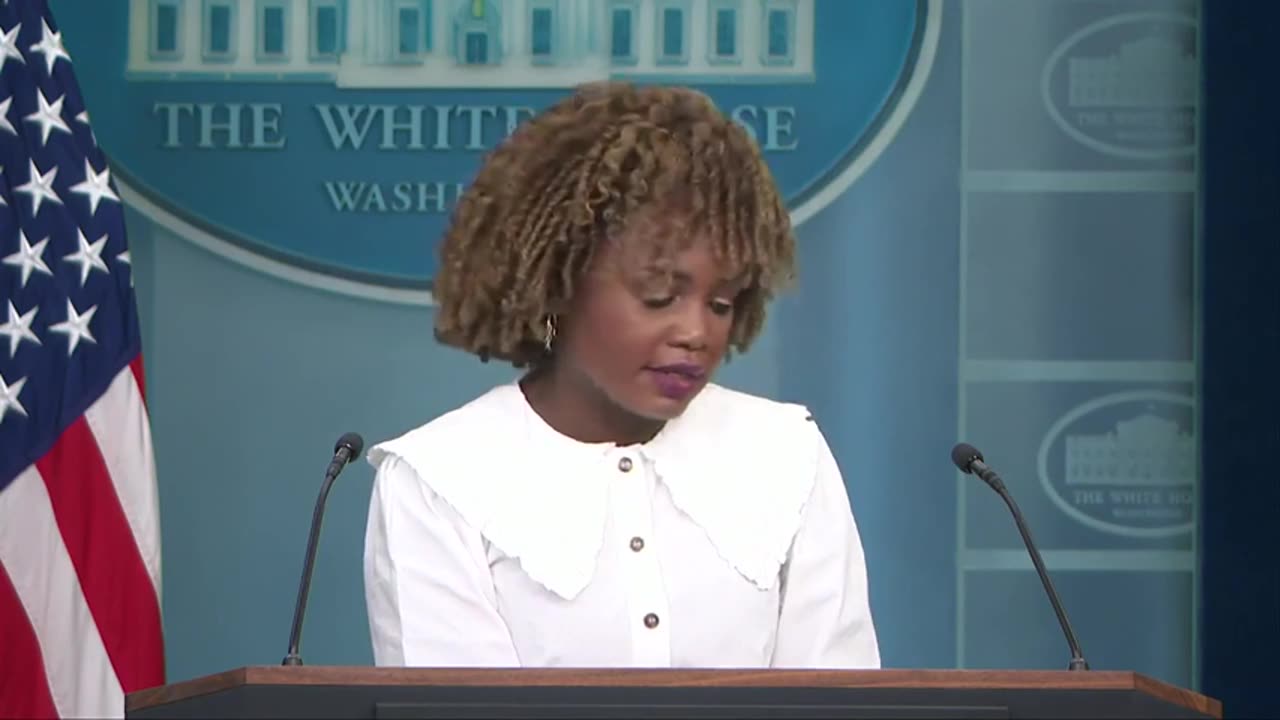 Jean-Pierre has nothing to say when asked what Biden sees as Kamala's "biggest achievement
