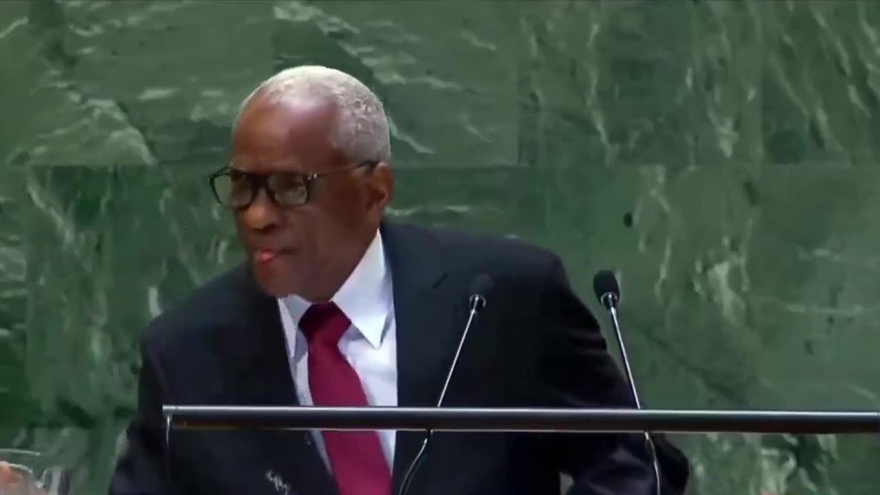 Haitian politician spills water on himself at the UN - Watch The Water - Comms are Everywhere