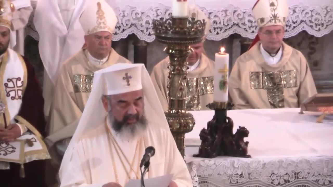 Ecumenistoidul Ciobotea dupa rugaciuni ecumeniste interzise de Sv. Canoane cu vaticanisti si uniati