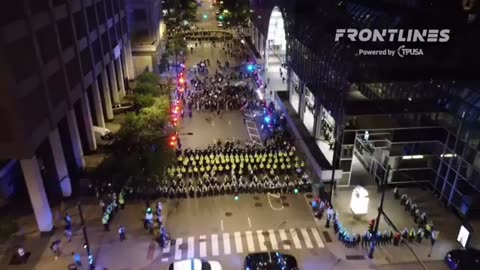 MUST SEE! The Party of 'Defund The Police' Is Being Protected By....A LOT OF POLICE!