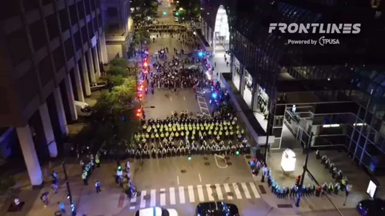 MUST SEE! The Party of 'Defund The Police' Is Being Protected By....A LOT OF POLICE!