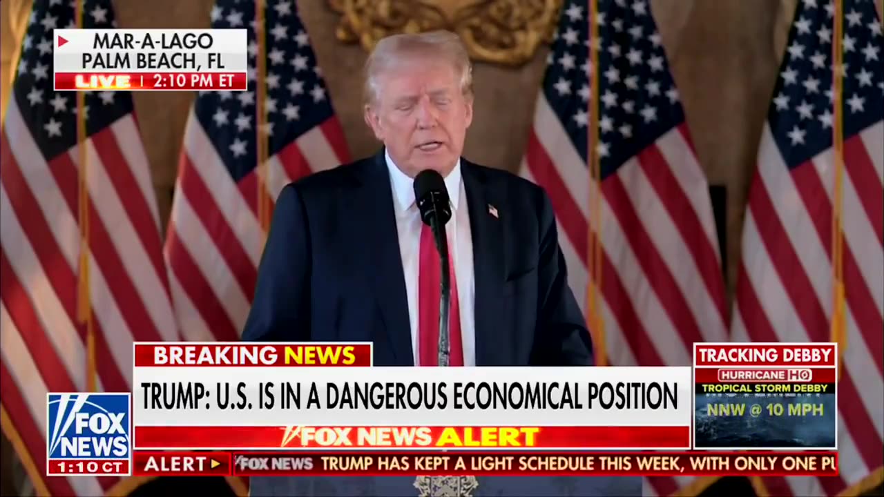 TRUMP ON POLL NUMBERS: “We’re leading substantially.. leading fairly big in swing states.”