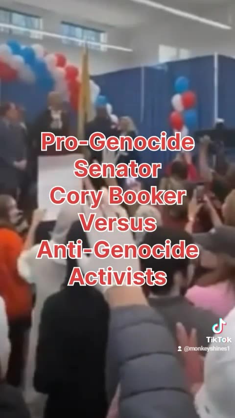 Anti-Genocide Activists Confront Pro-Apartheid Black Senator Cory Booker