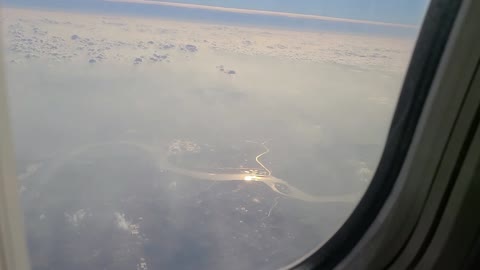 A nice view of the sky from the plane.