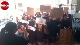 Taxi owner widows protest