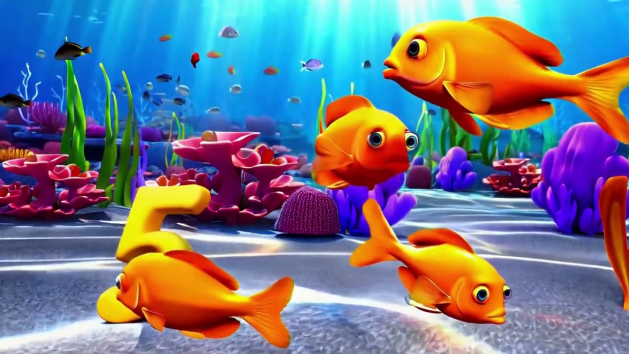 Colorful Fish Counting Song | Learn Colors & Numbers 1-10 | Fun Underwater Song & Rhymes for Kids