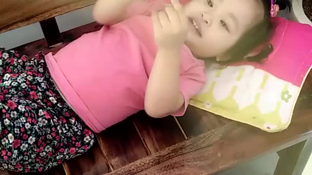 Baby happy with...