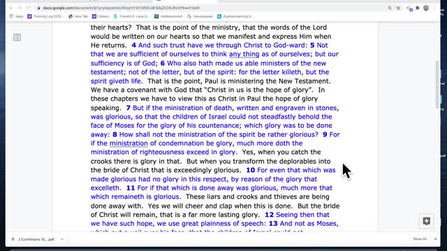 We are the Lord's letter of commendation
