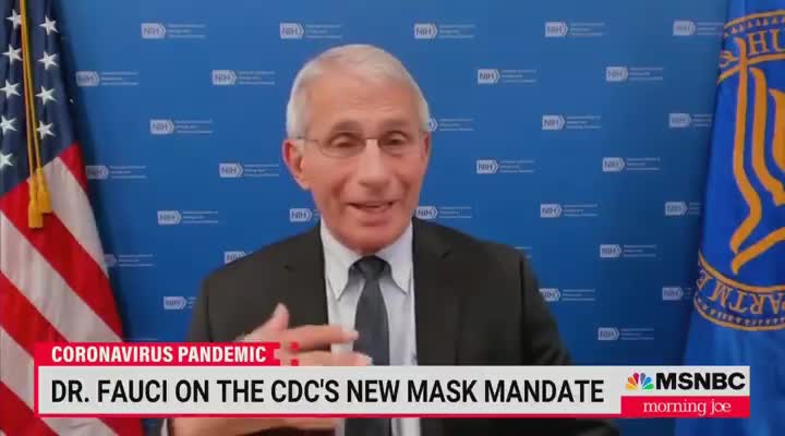 Fauci GASLIGHTS - Ignores Science and Previous Guidance on Masks to Make a Point