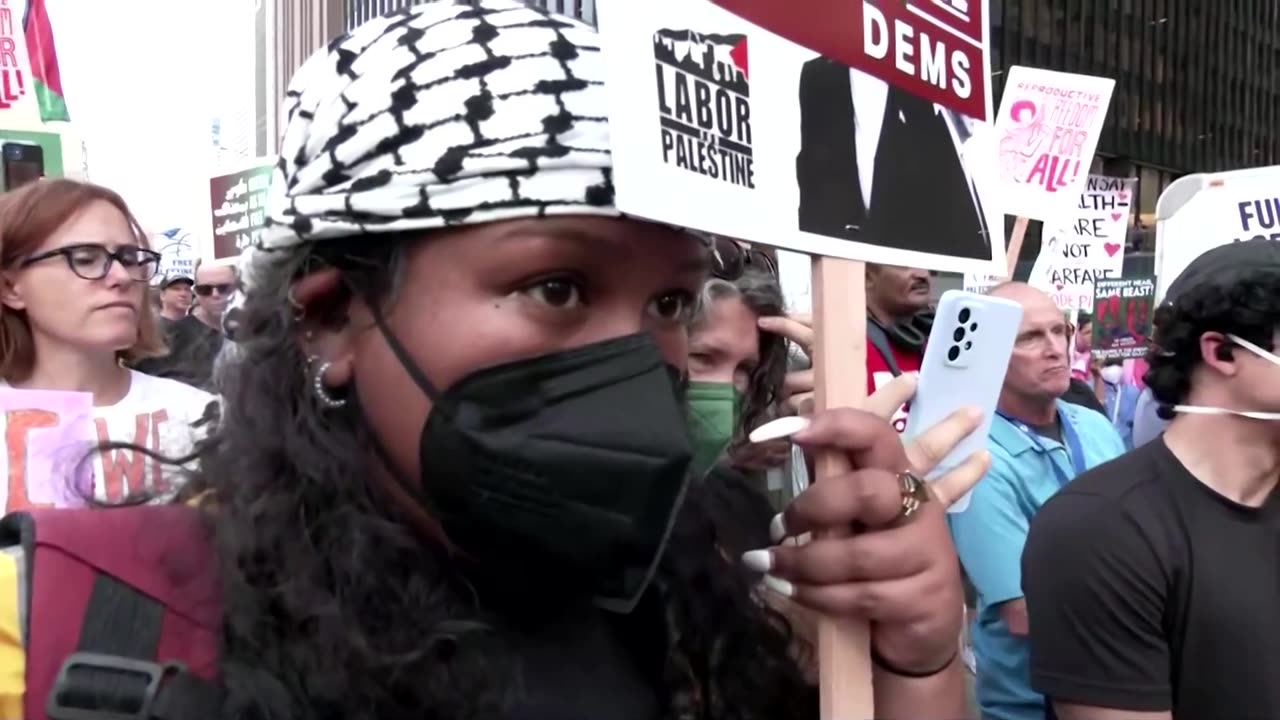 Calls for Gaza ceasefire, abortion rights at pre-DNC protests