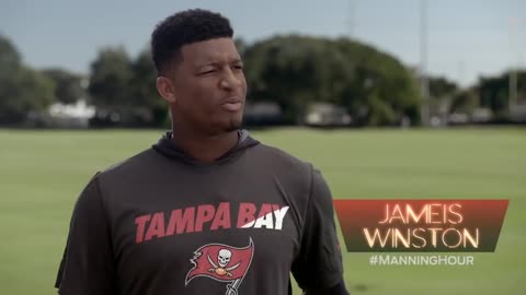 Jameis Winston shows off his wiffle ball skills - #MANNINGHOUR