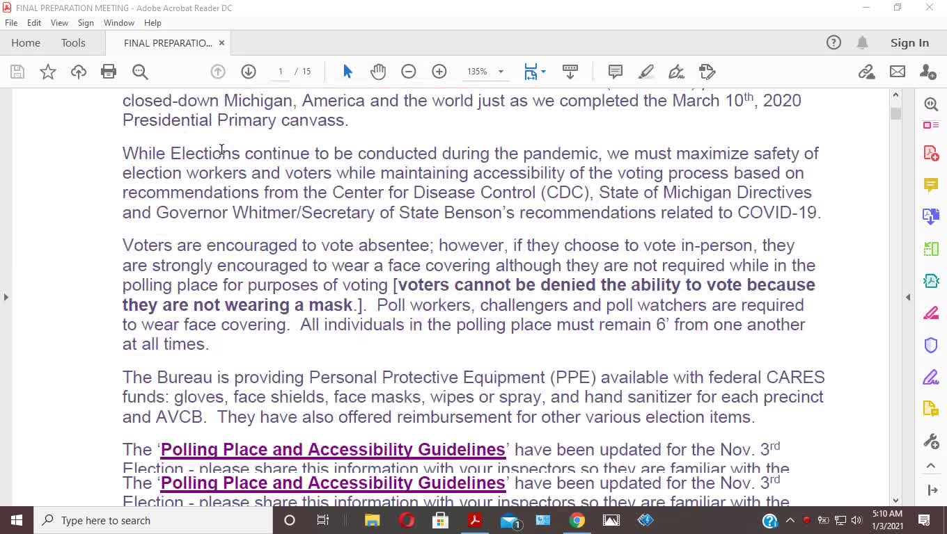 I Found An Michigan Election Day Final Prep Document #DigitalSoldier Part 4