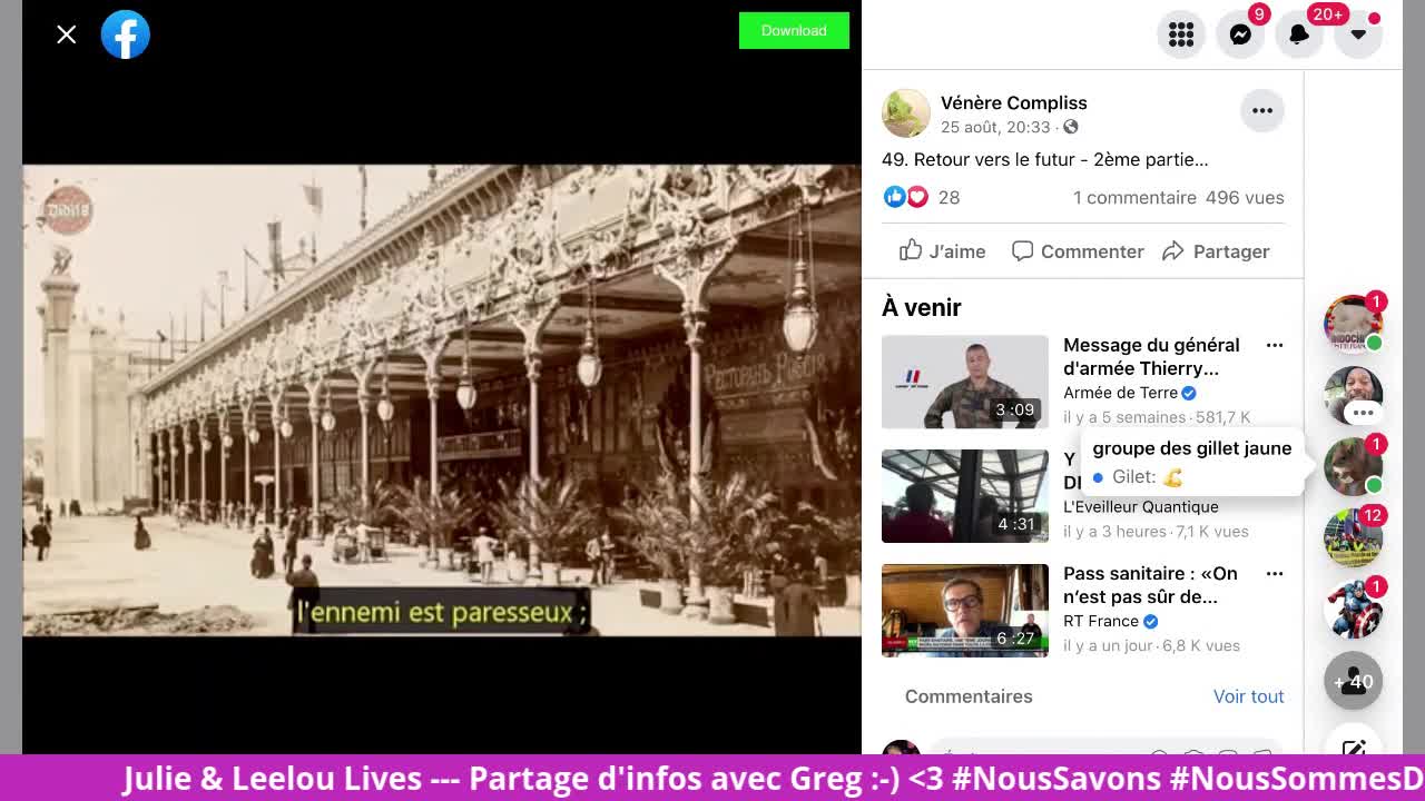 Partage d'Infos avec Greg 23 Aout 21
