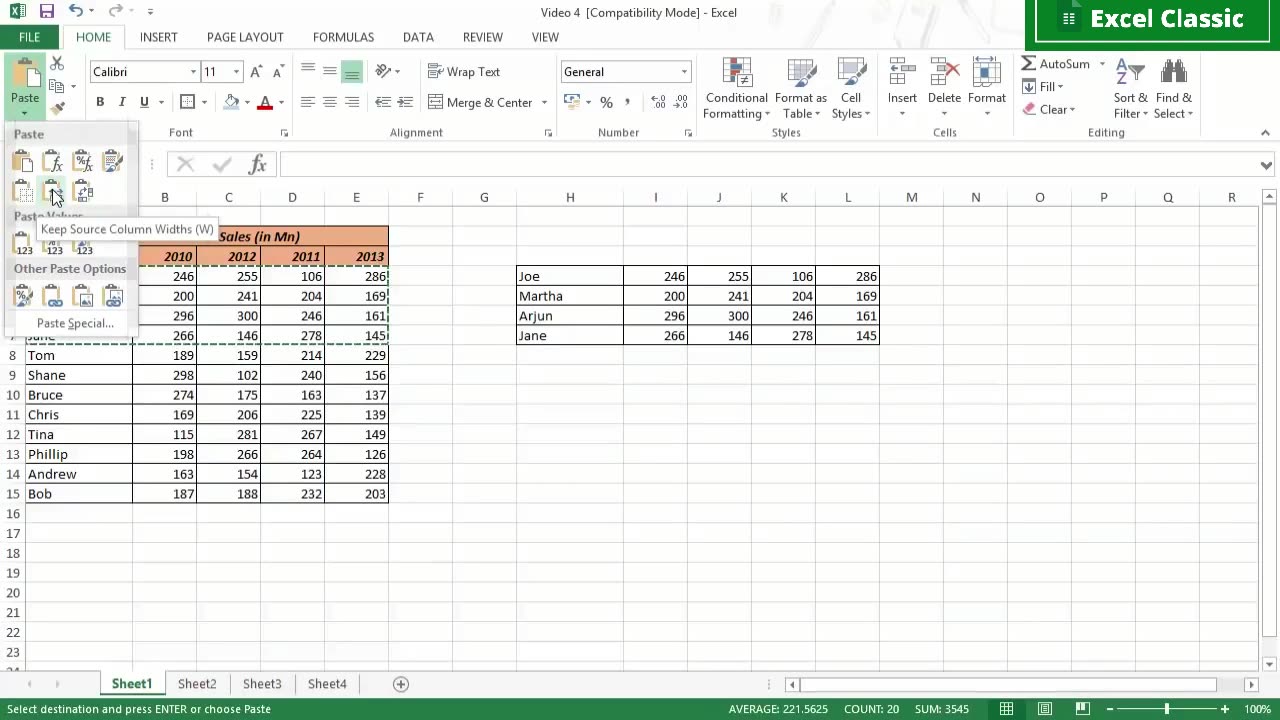 Excel lesson4