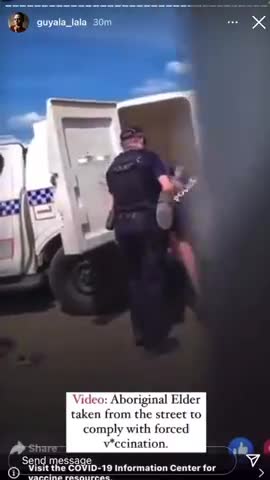 Aboriginal Elder Taken From The Street To Comply With Forced Vaccination!