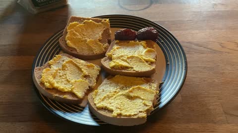 Bread With Mustard Butter Mayo Dates and Orange