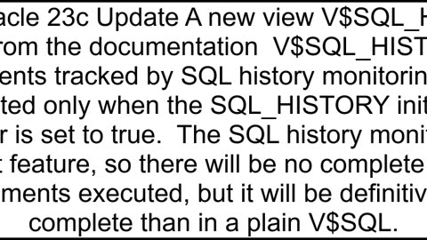 Find out the history of SQL queries