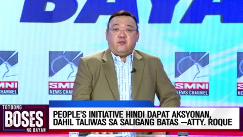 People's Initiative hindi dapat aksyonan, dahil taliwas sa saligang batas —Atty. Roque