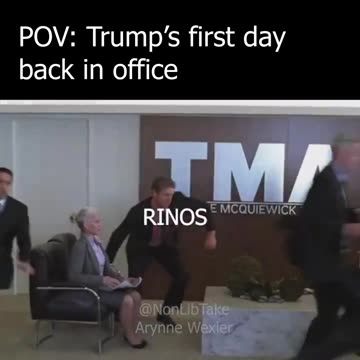 TRUMPS FIRST DAY BACK IN OFFICE