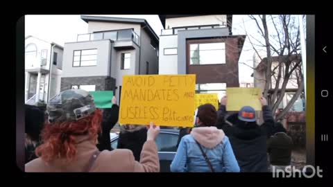 Calgarians Vist The Home Of Liberal MP George Chahal #Nuremberg2.0 #TrudeauMustGo #SaveOurChildren