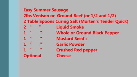 Easy Summer Sausage