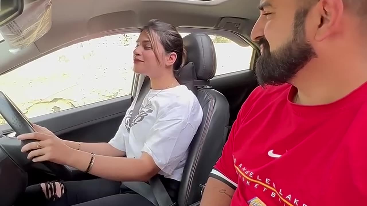 First Time Biwi Ne Car Chalaai 😂 Must Watch😱😝