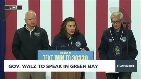 Gov. Tim Walz speaking in Green Bay