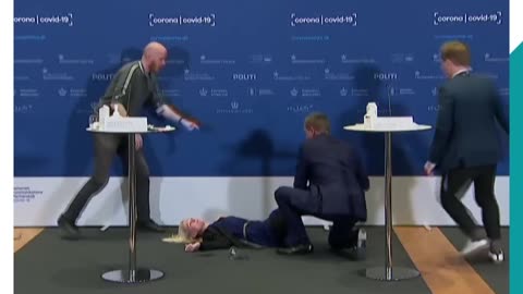 Denmark official faints during Covid-19 conference