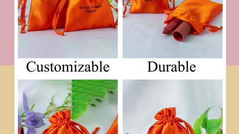 Elegant Custom Satin Drawstring Pouches – Perfect for Gifting