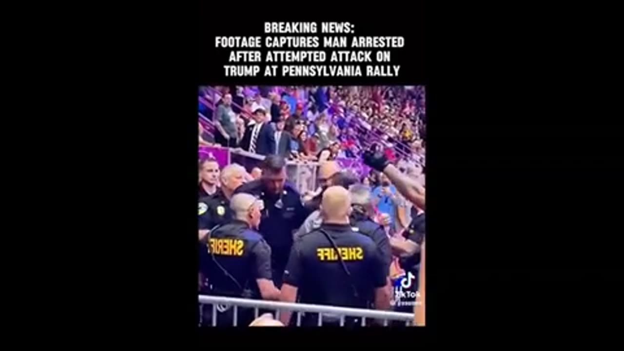 A$$hole Tries Getting on Stage During PA Trump Rally ..