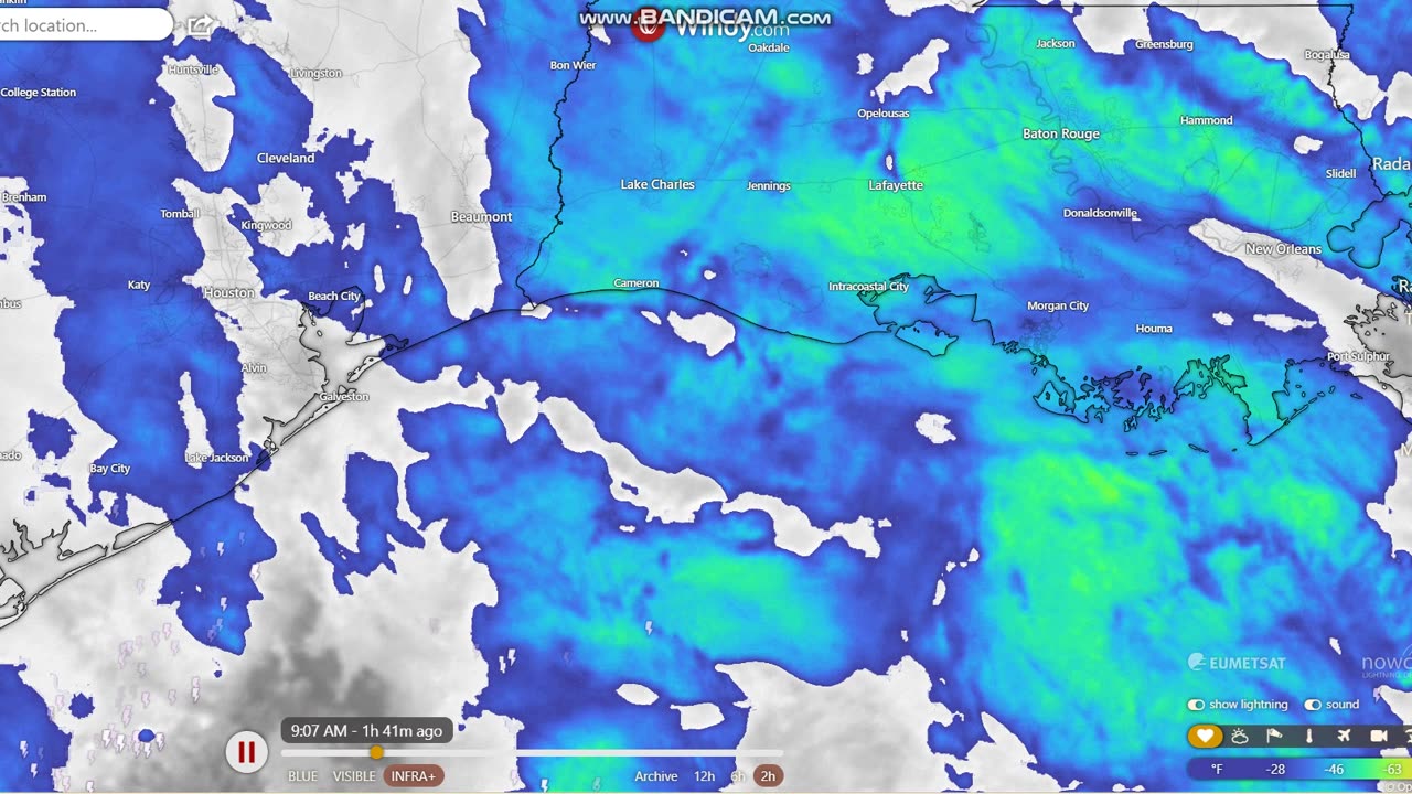 Satellite Footage of Harp Activating Over Texas? Film got cut short but it's still okay.