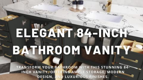 Elegant 84-Inch Bathroom Vanity