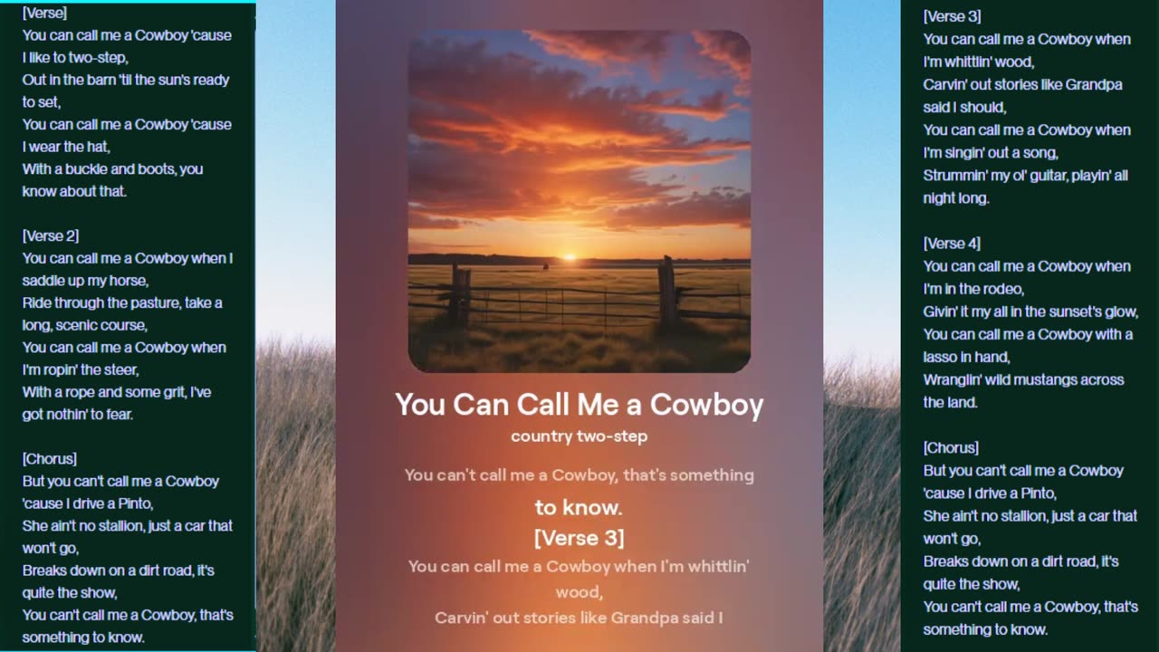 "Youcancallmeacowboy" 1&2 Steppin' Originals w LYRICS