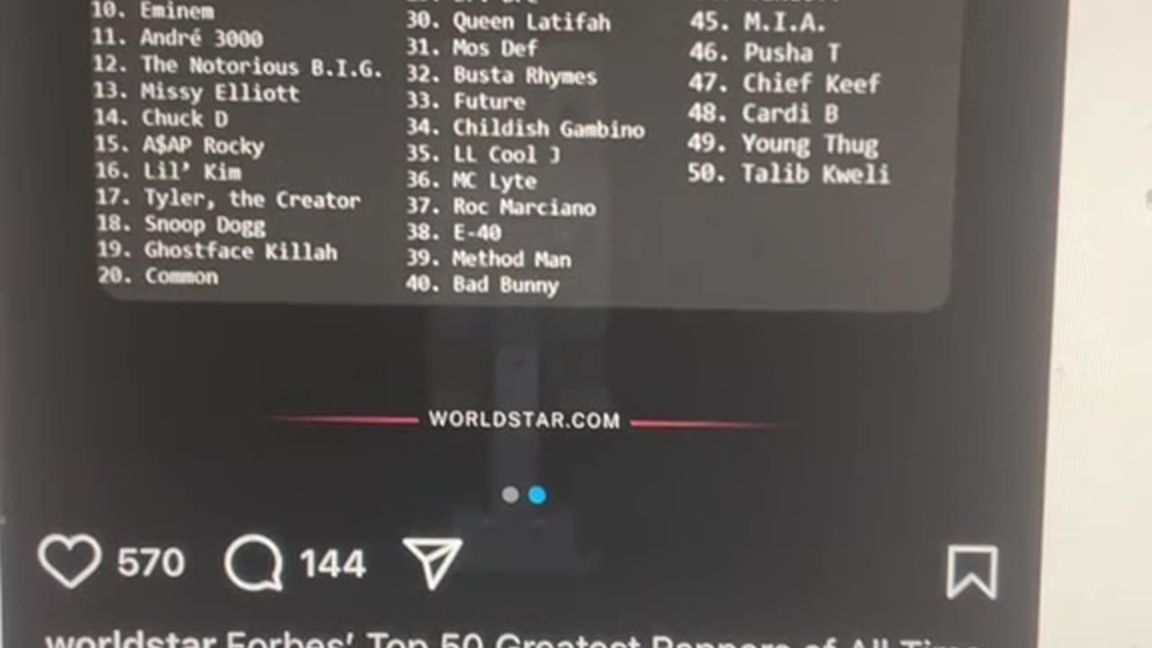 Forbes top 50 Rapper of all time (TRIGGERED MOMENT)