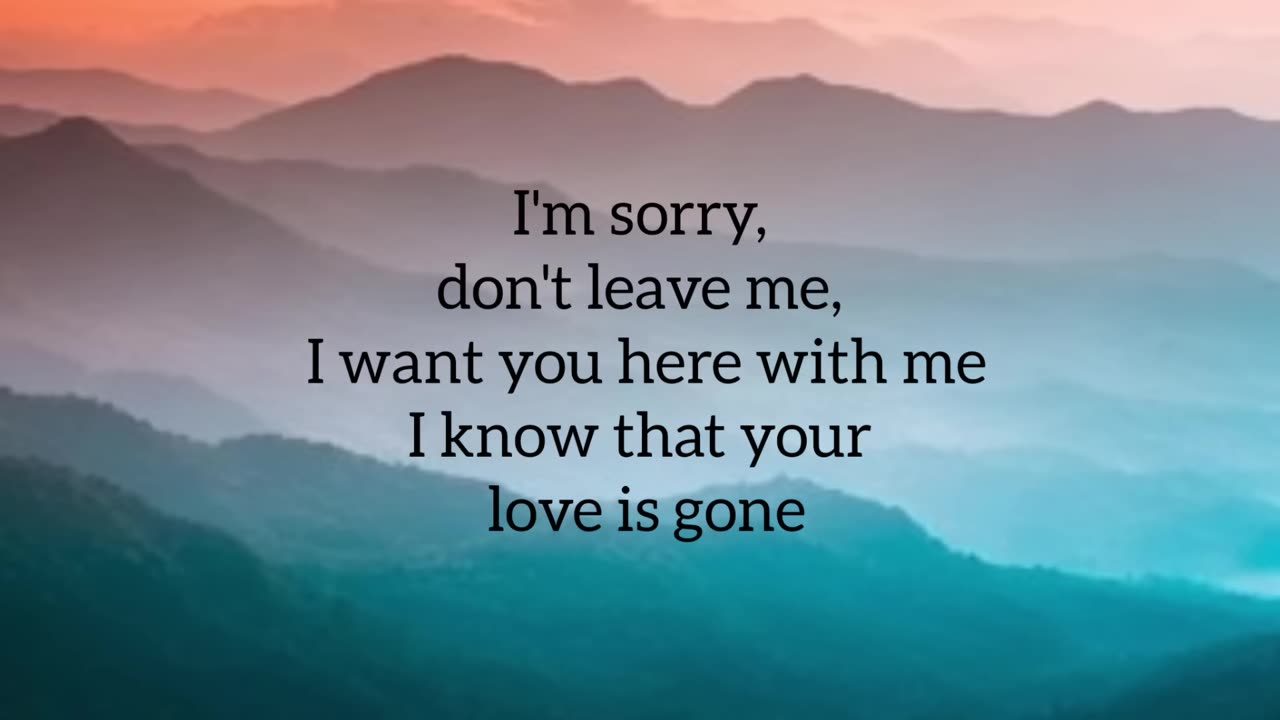 SLANDER_I'm sorry don't leave me i want here with me (lyrics) Love is gone